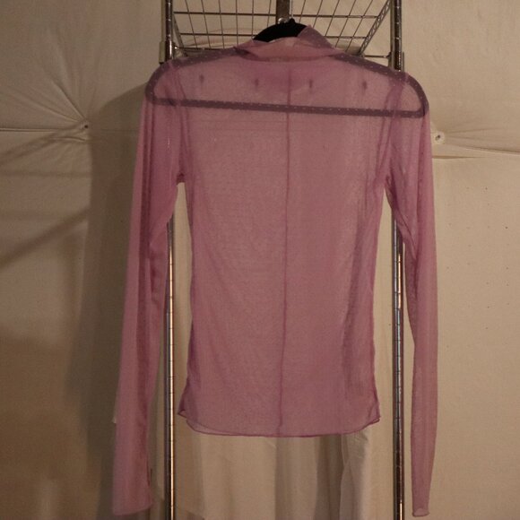 Free People Sheer Mockneck, Size Small, Pink - Picture 3 of 8
